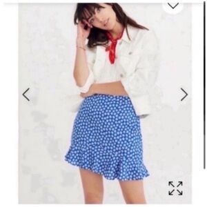NWT MADEWELL RUFFLE EDGE SKIRT IN MINI DAISY